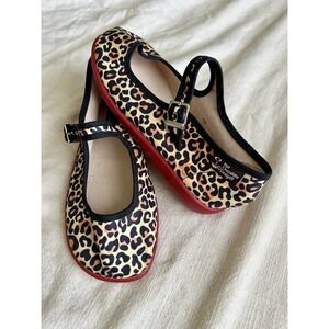 Hot Chocolate Design Girls Leopard Print Mary Jane Flats EU 30‎ US 12 Fun Cute